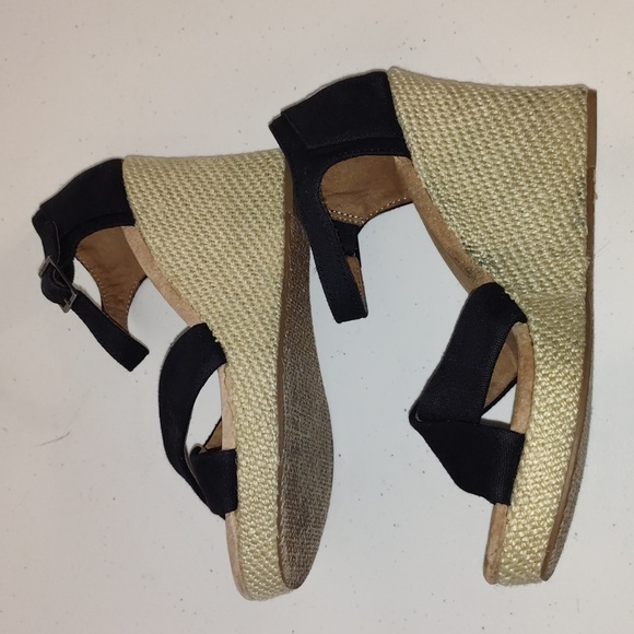 Toms Sienna Canvas Wedge Platform Sandal Size 9.5 - Picture 4 of 9